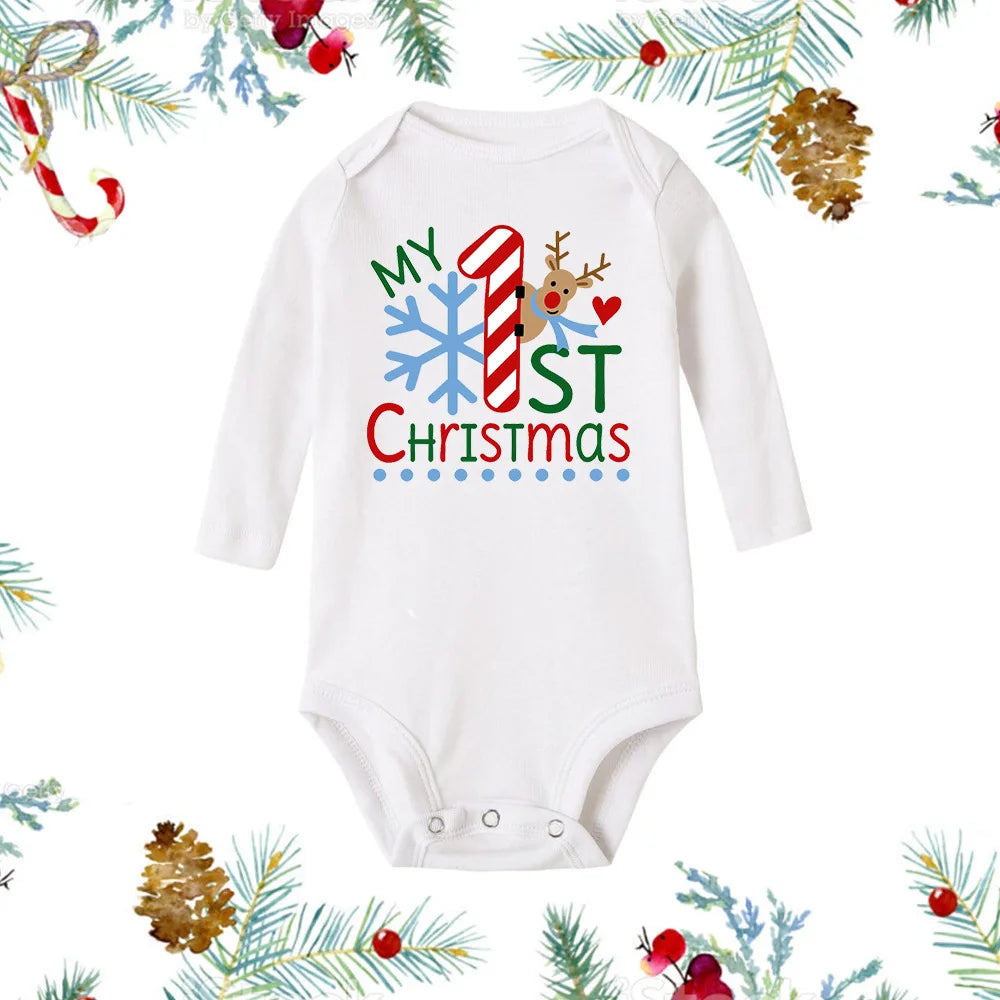 Newborn Christmas Baby Rompers