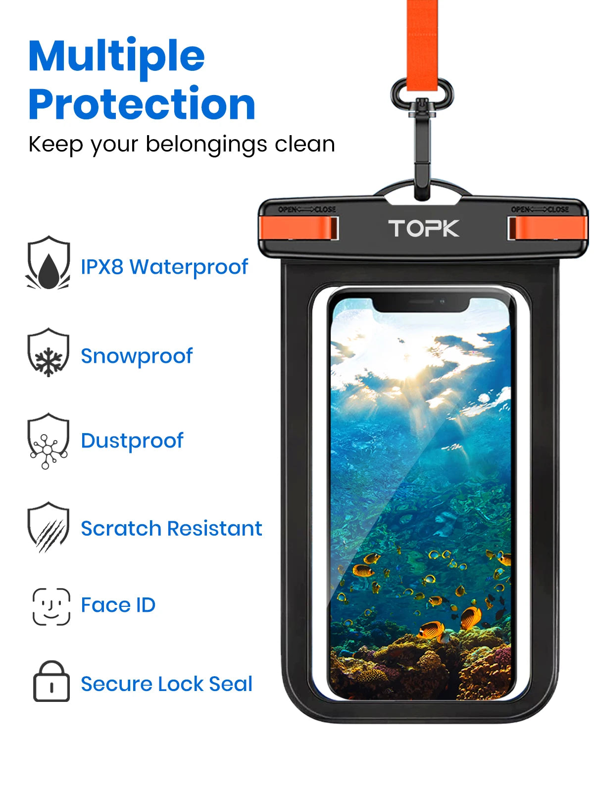 Universal IPX8 Waterproof Phone Case