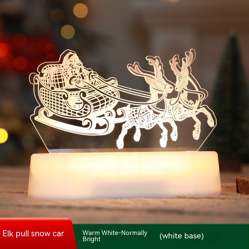 Christmas Decoration 3D Lamp Acrylic LED Night Lights New Year